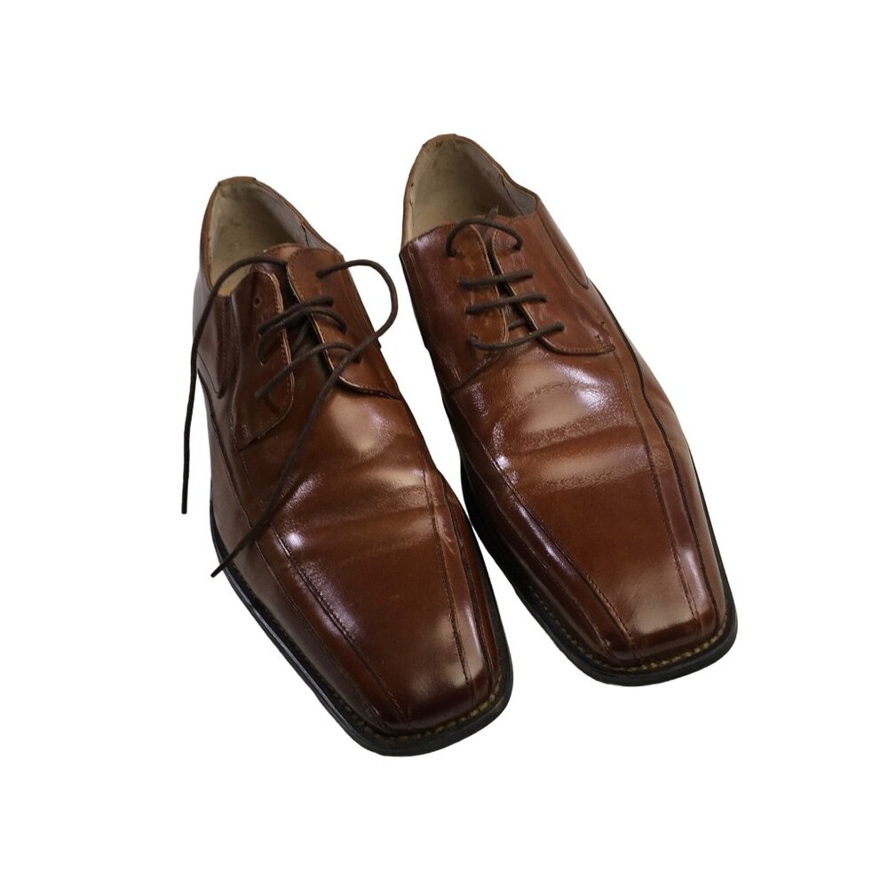 Brown Stacy‎ Adams Leather Lace-Up Dress Shoes For Men size11.5
